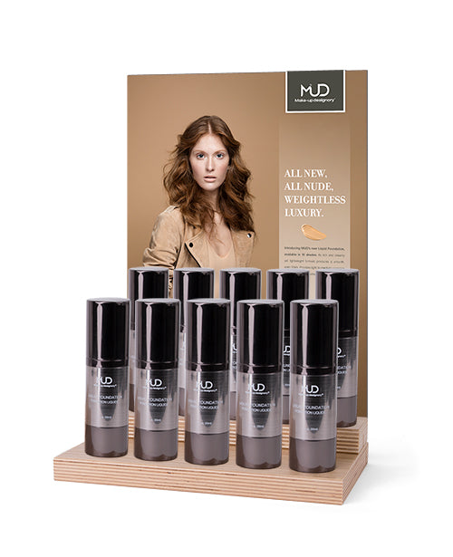 Foundation Display Liquid Foundation – MUD Make-up Designory